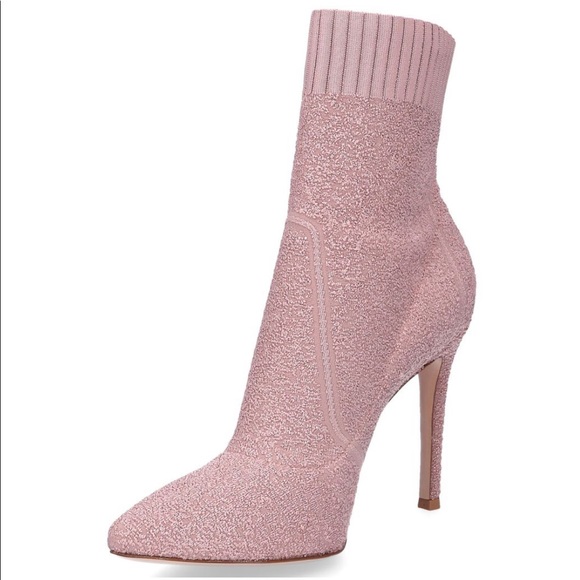 gianvito rossi knit boucle dahlia fiona booties - Picture 4 of 9